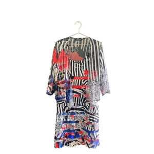 Tango Mango Women's Black & White Sleeveless Dress Size Large